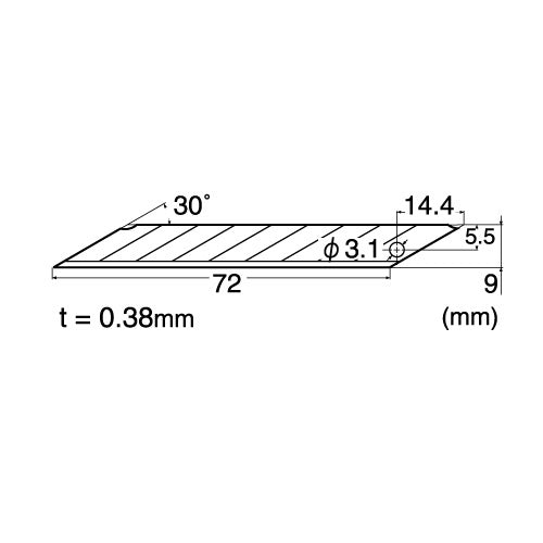 NT Cutter Reservblad BD-100 5 Tub