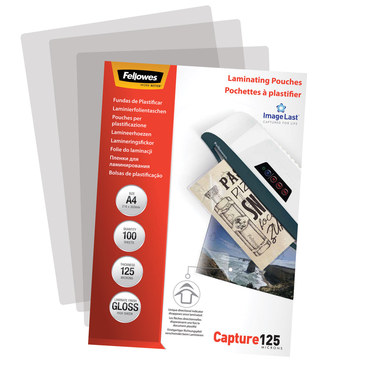 Fellowes Lamineringsfickor Blank – A4 – 100 st – 125 mikron