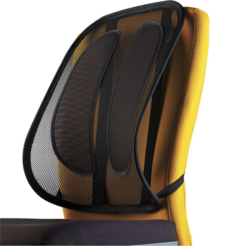 Fellowes Mesh Svank- & Ryggstöd Svart