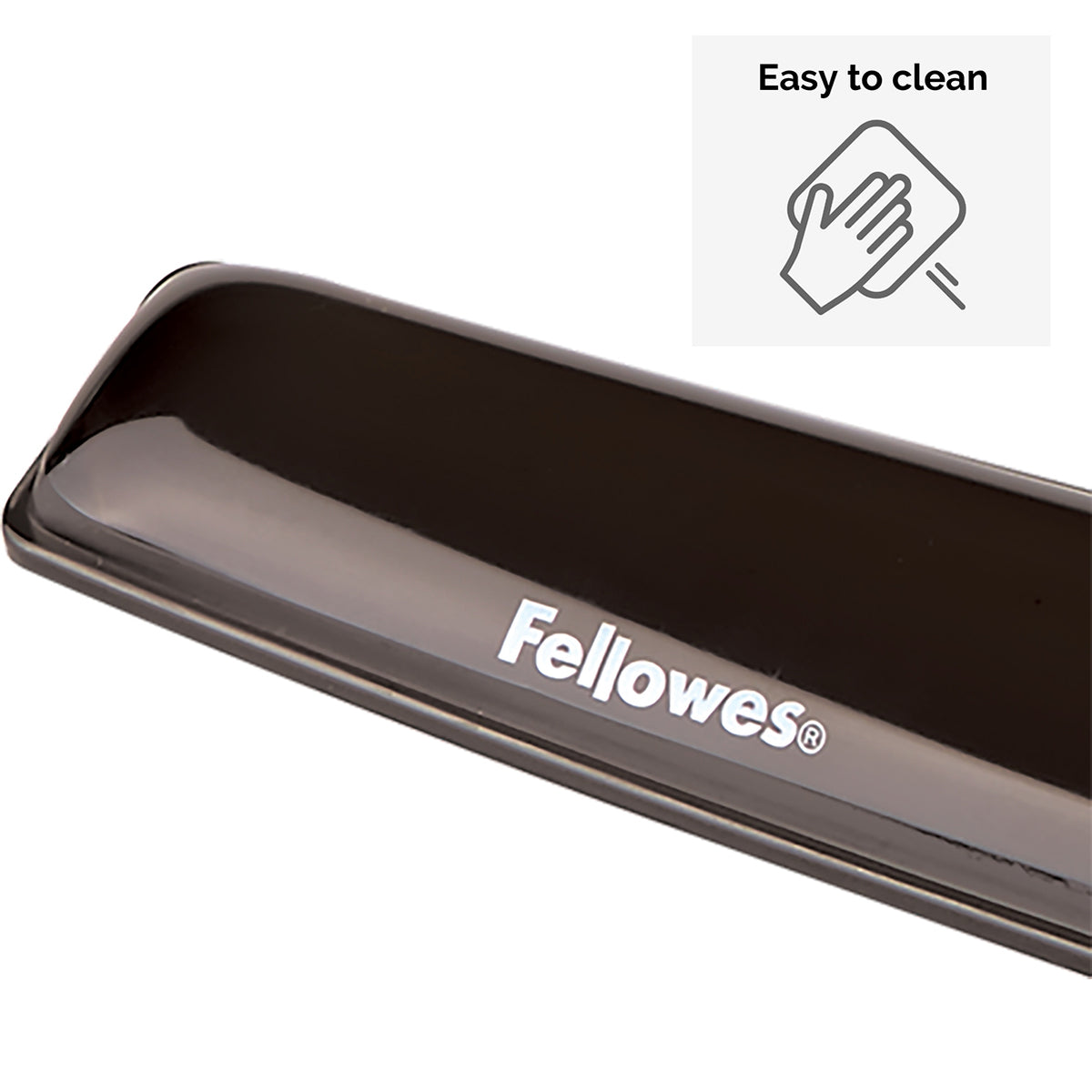 Fellowes Handledsstöd För Tangentbord Crystal Gel Svart
