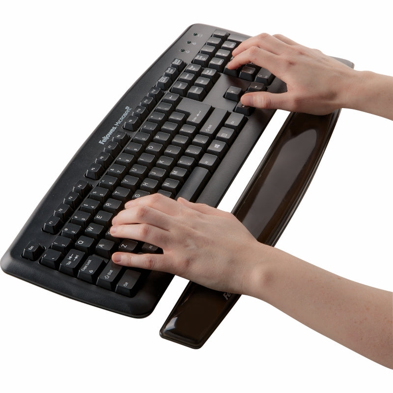 Fellowes Handledsstöd För Tangentbord Crystal Gel Svart