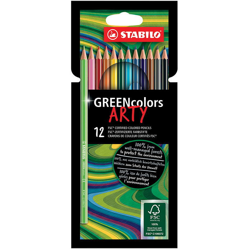 STABILO ARTY GREENcolors – 12-pack