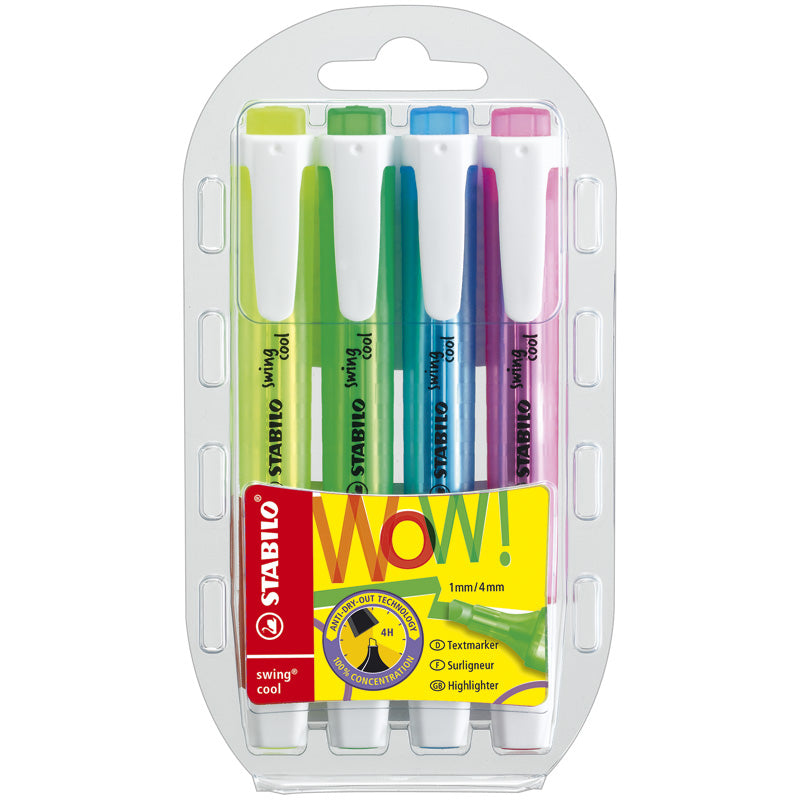 STABILO Swing Cool – Blandade färger – 4-pack