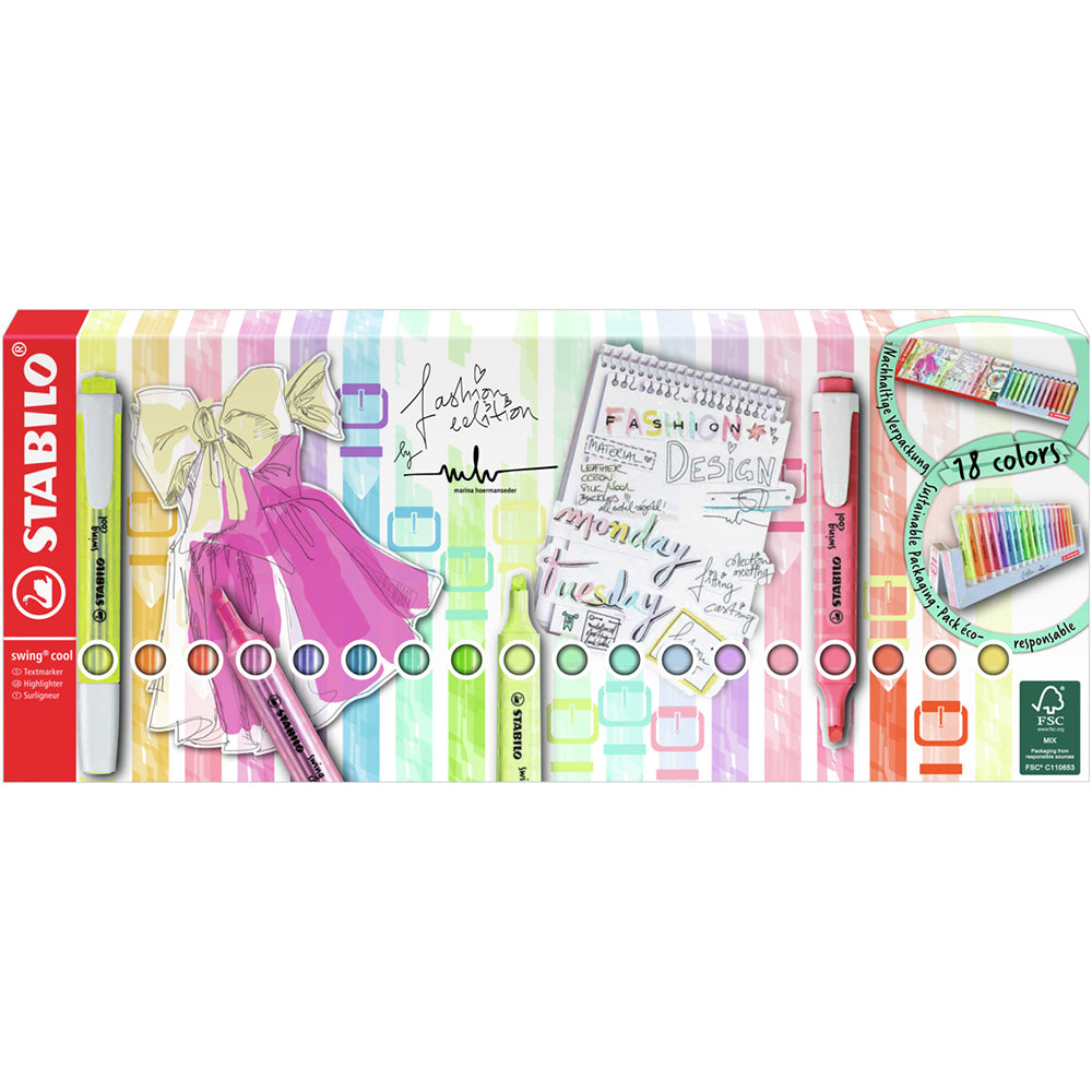 STABILO Swing Cool Skrivbordssset 18-pack