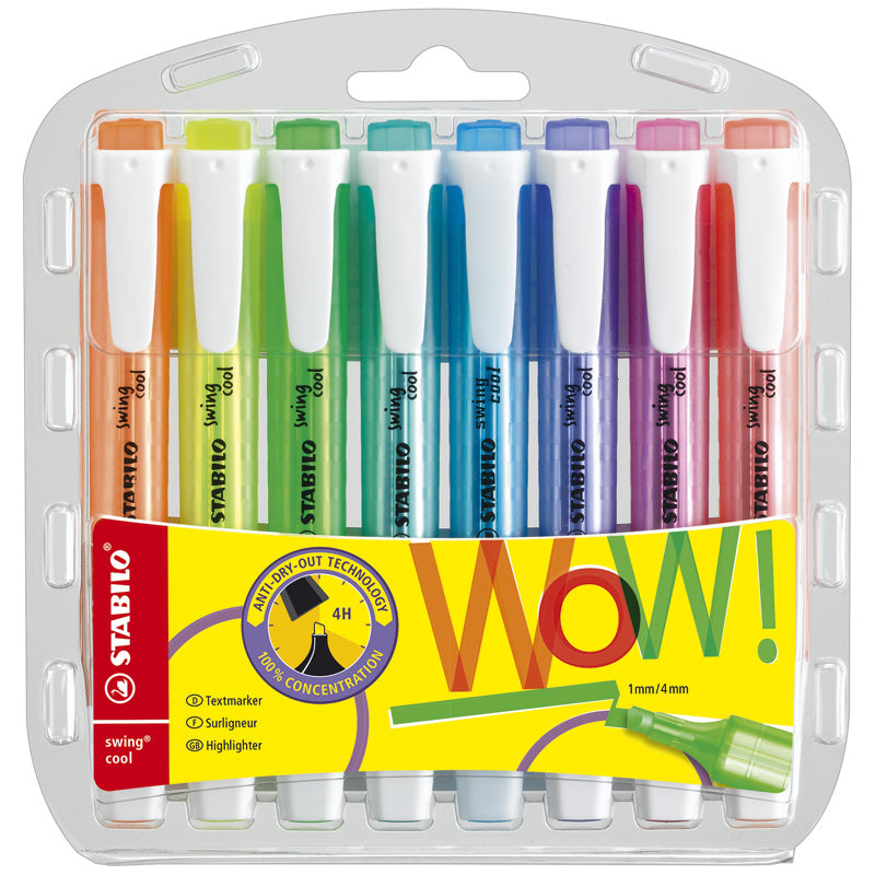 STABILO Swing Cool – Blandade färger – 8-pack
