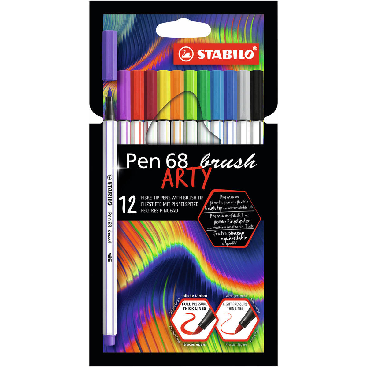 STABILO ARTY Pen68 Brush 12-pack