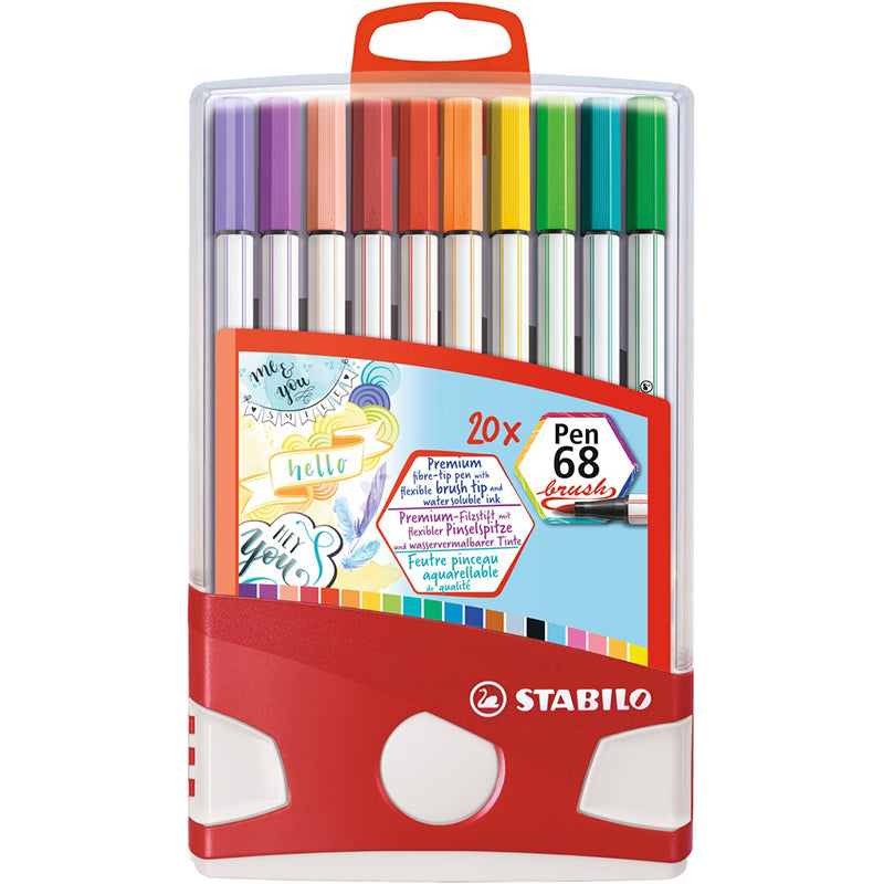 STABILO Pen 68 Brush Color Parade 20-pack