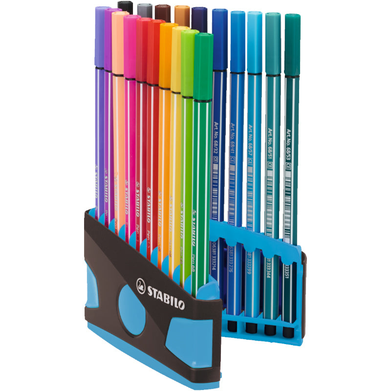 STABILO Pen 68 20-pack Color Parade Blå/Grå
