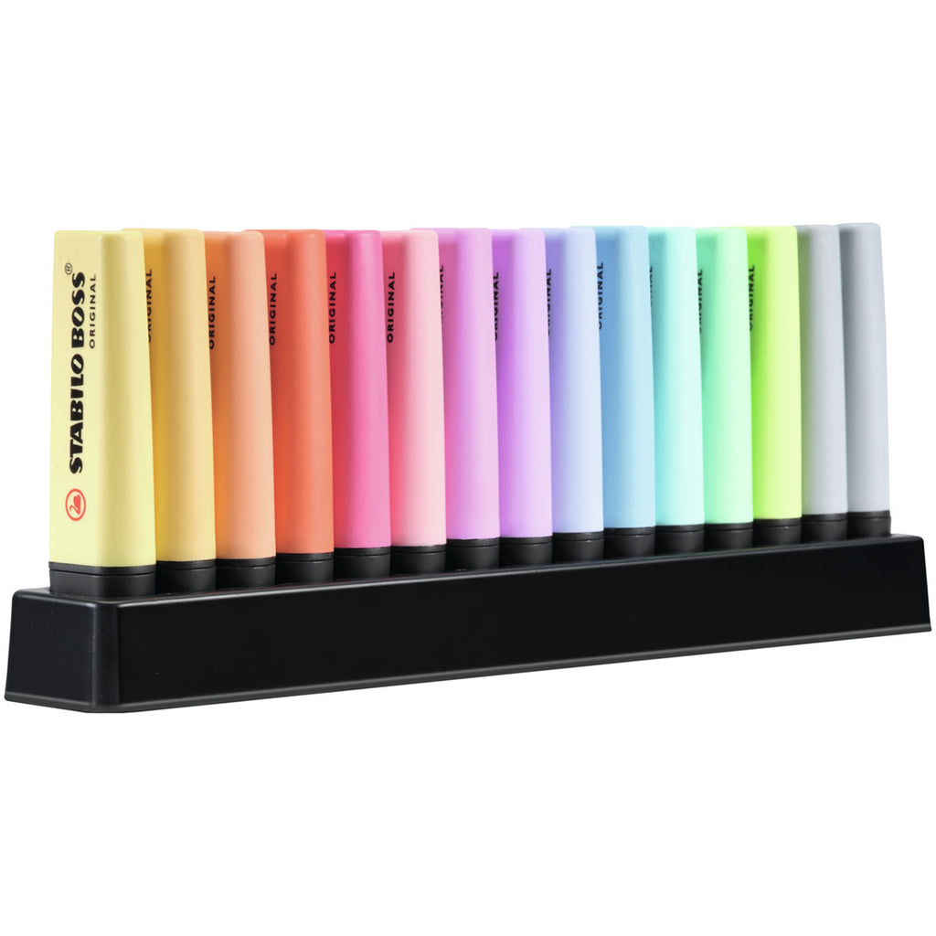 STABILO BOSS ORIGINAL Pastell Skrivbordsset 15-pack