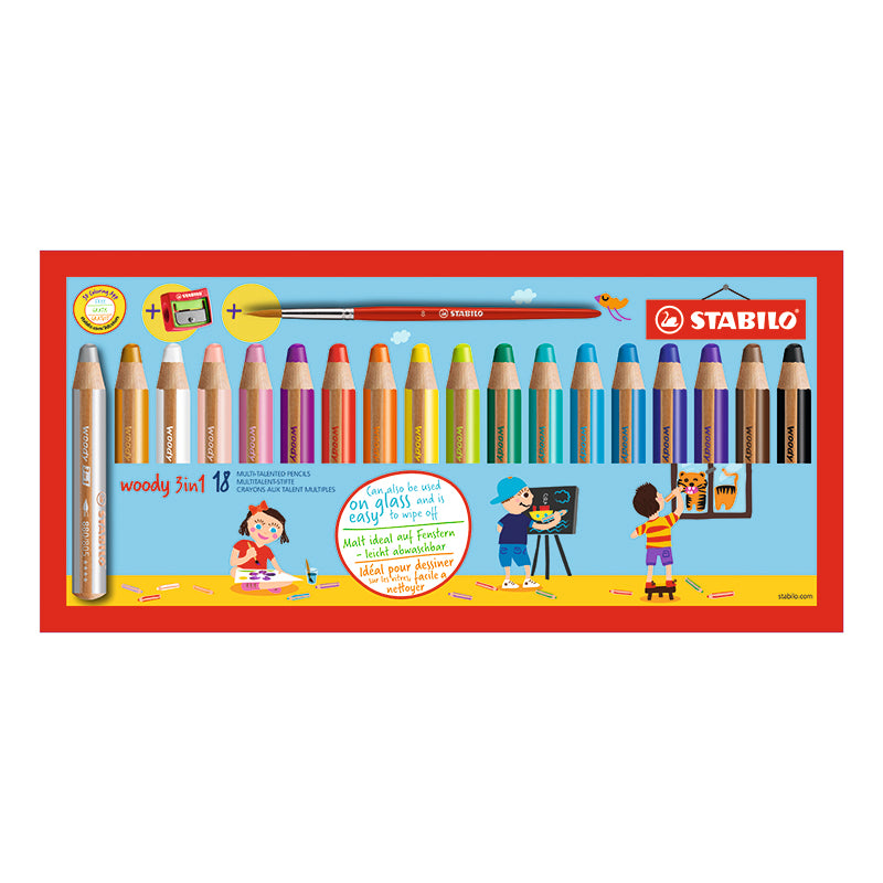 STABILO Woody Med Pennvässare 18-pack