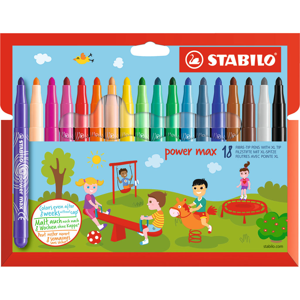 STABILO Power Max Fiberpenna 18-pack