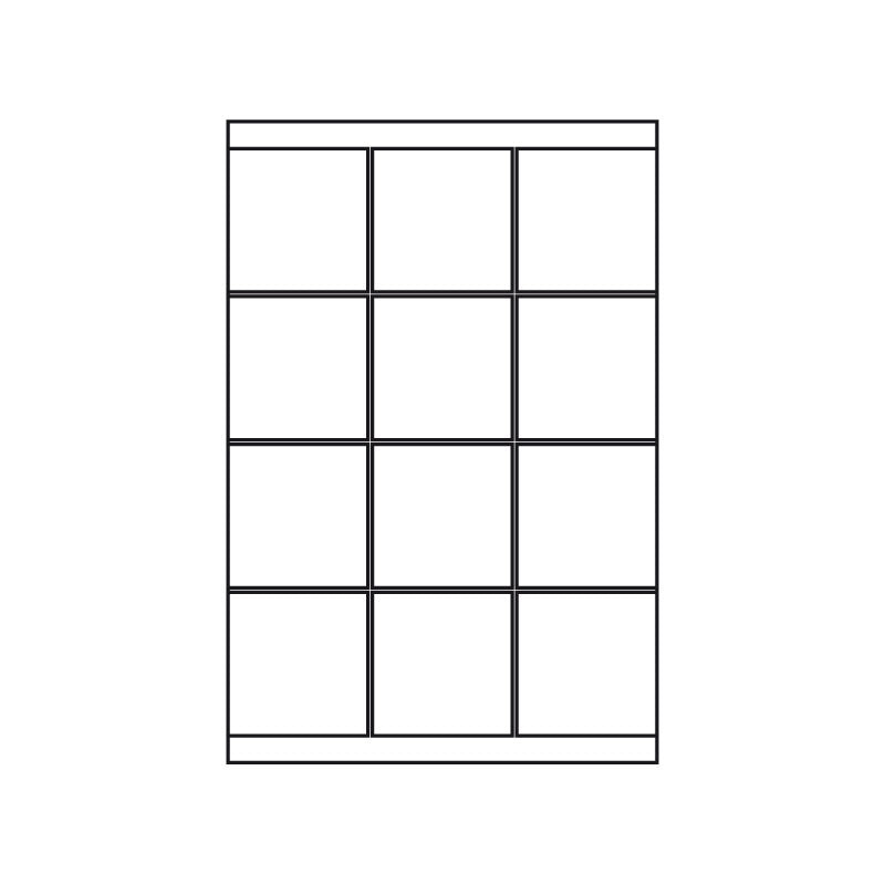 Kopierings & Laseretikett – 70 × 67,7 mm – 100-pack