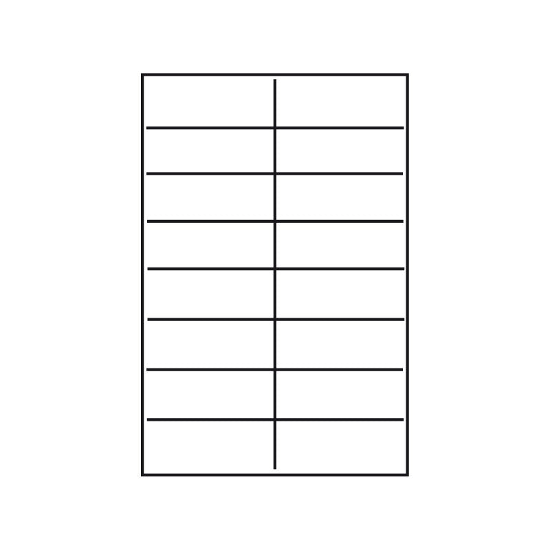 Kopierings & Laseretikett – 105 × 37 mm – 100-pack