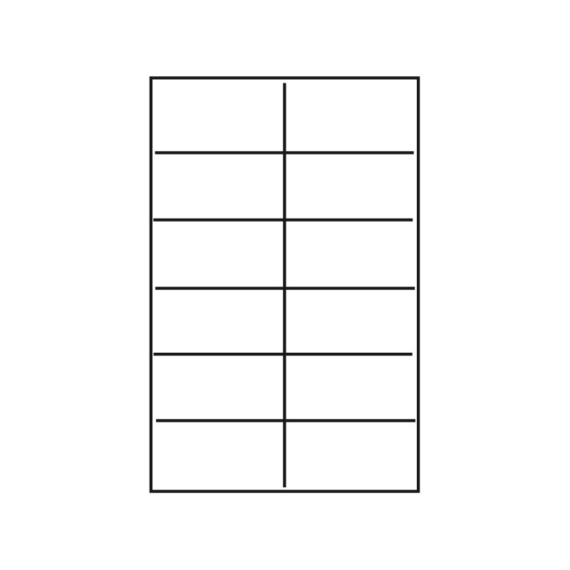 Kopierings & Laseretikett – 105 × 48 mm – 100-pack