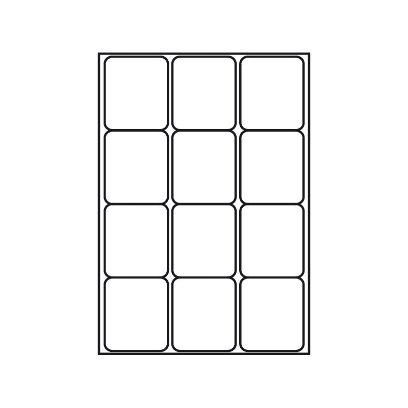 Kopierings & Laseretikett – 63,5 × 72 mm – 100-pack