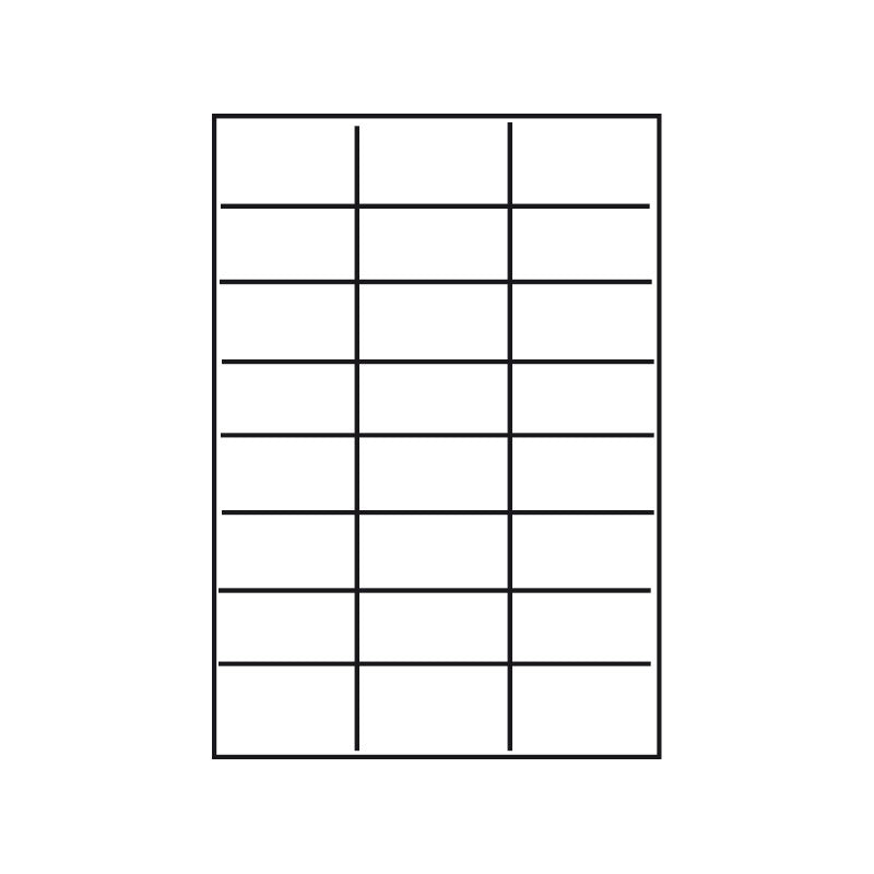Kopierings & Laseretikett – 63,5 × 33,9 mm – 100-pack