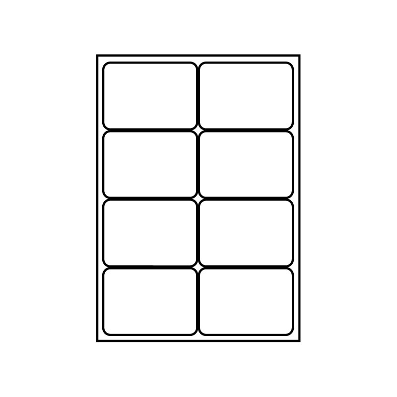 Kopierings & Laseretikett – 99,1 × 67,7 mm – 100-pack