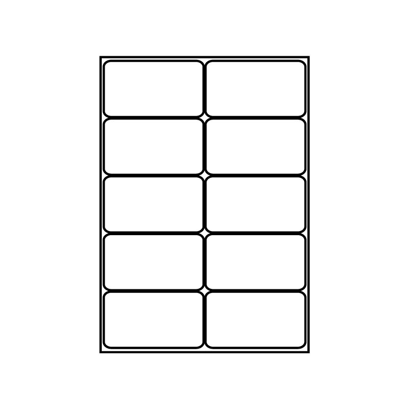 Kopierings & Laseretikett – 99,1 × 57 mm – 100-pack