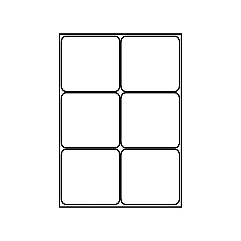 Kopierings & Laseretikett – 99,1 × 93,1 mm – 100-pack