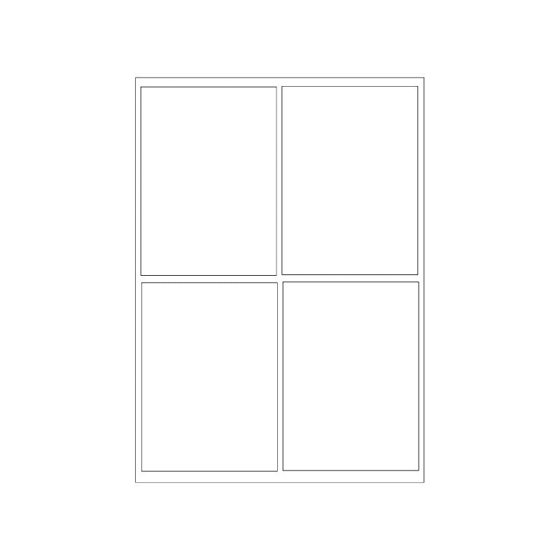 Kopierings & Laseretikett – 99,1 × 139 mm – 25-pack