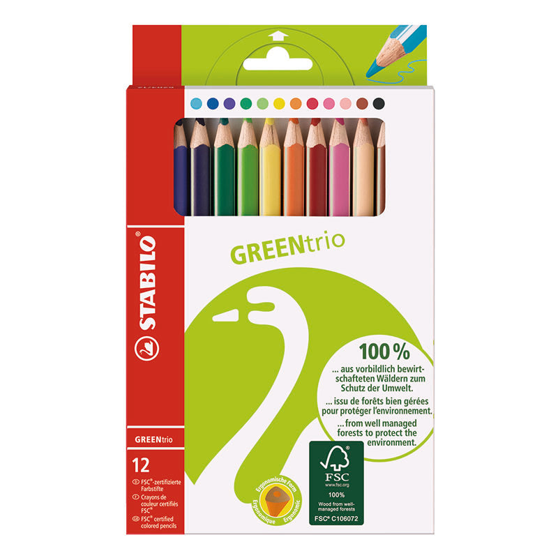STABILO GREENtrio 12-pack