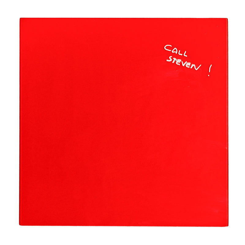 Glastavla Magnetisk – Röd – 38 × 38 cm