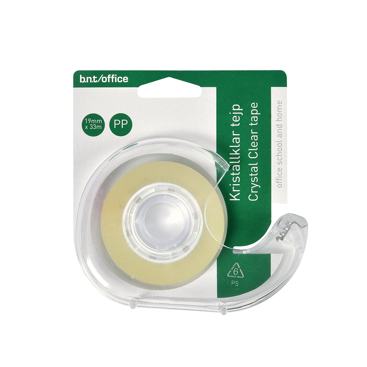 Kristallklar Tejp Blister – 33m x 19 mm