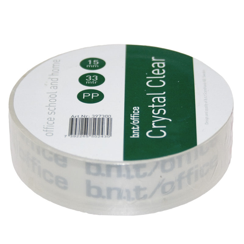 Kristallklar tejp PP – 33m x 15 mm