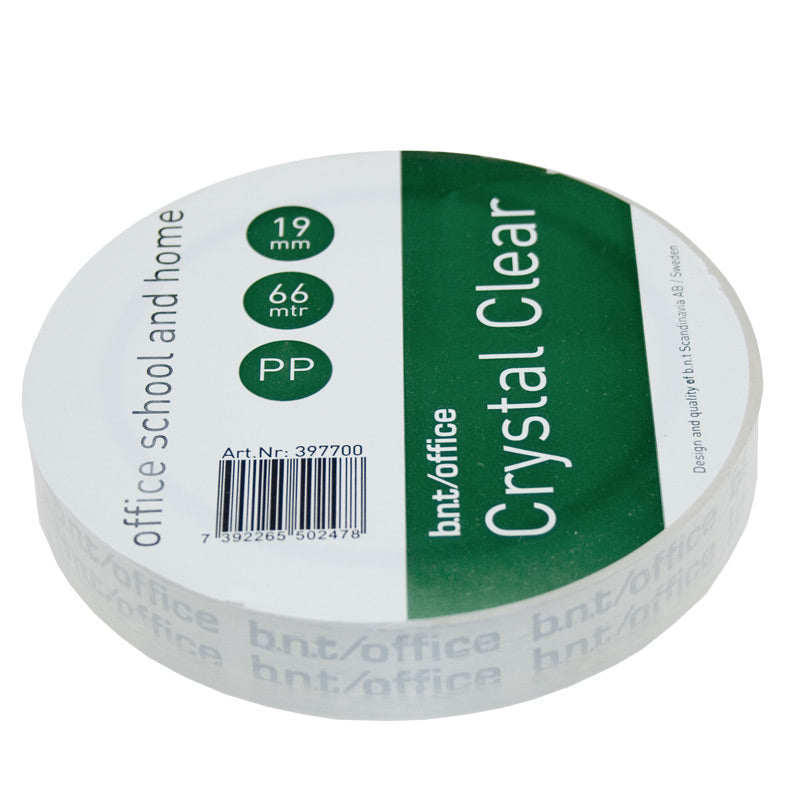 Kristallklar tejp PP – 66m x 19 mm