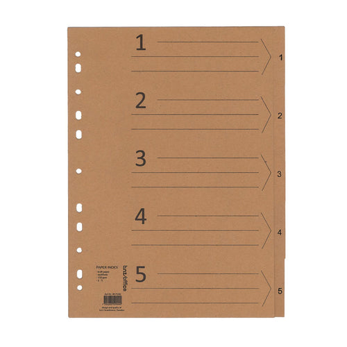 1-5 Register i Kraftpapper
