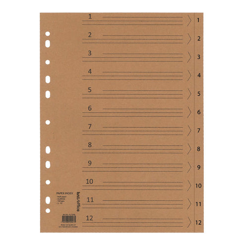 1-12 Register i Kraftpapper