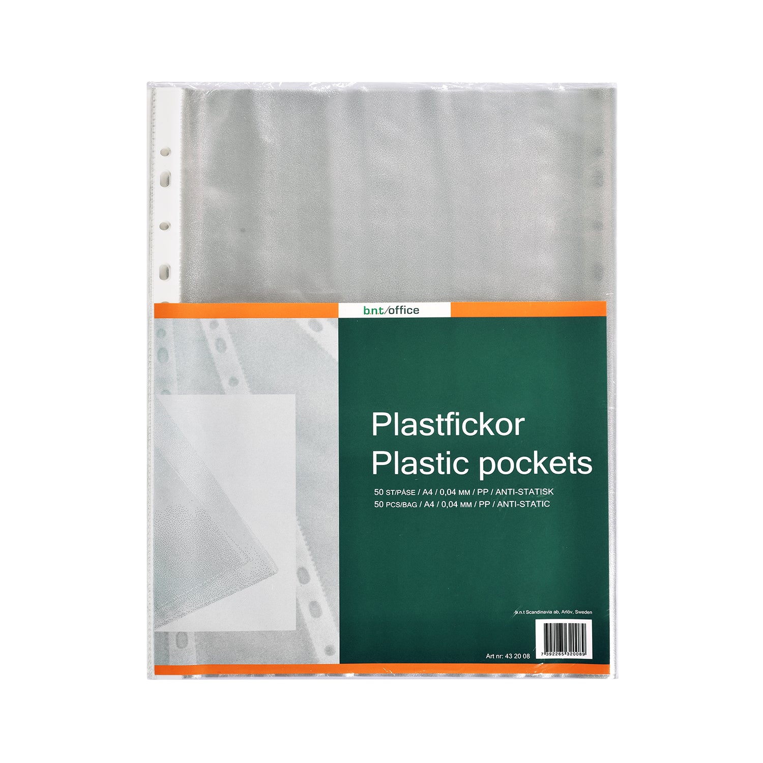 Plastficka A4 40 Mikron 50-pack Orange Peel Transparent