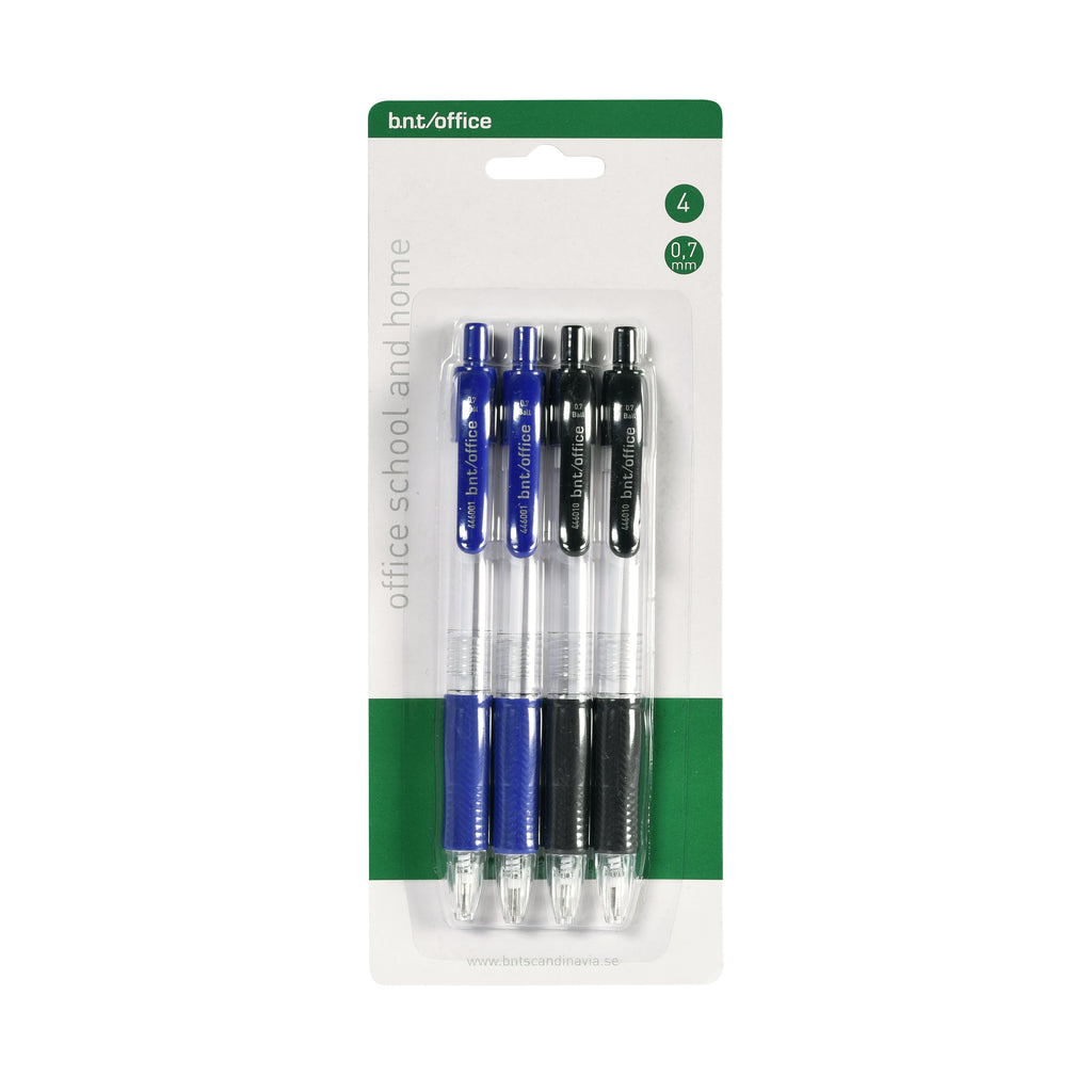 Kulspetspenna OFFICE 0,7 mm Blister 4-pack