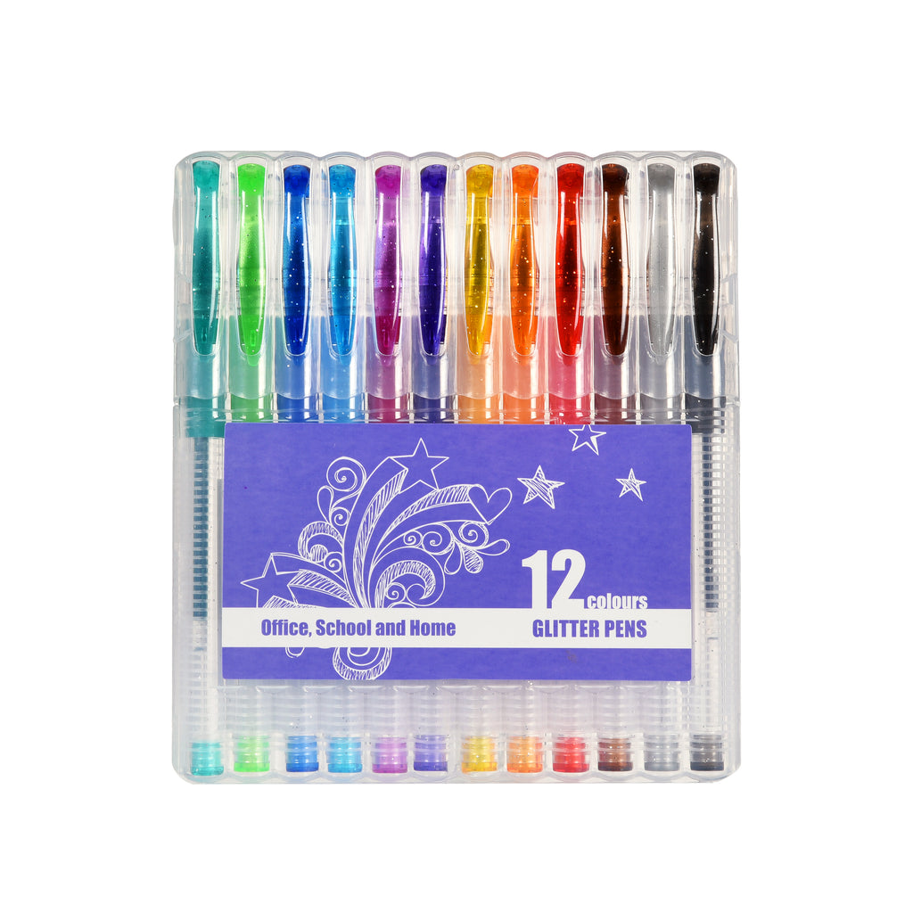 Glitterpennor OFFICE 12-pack