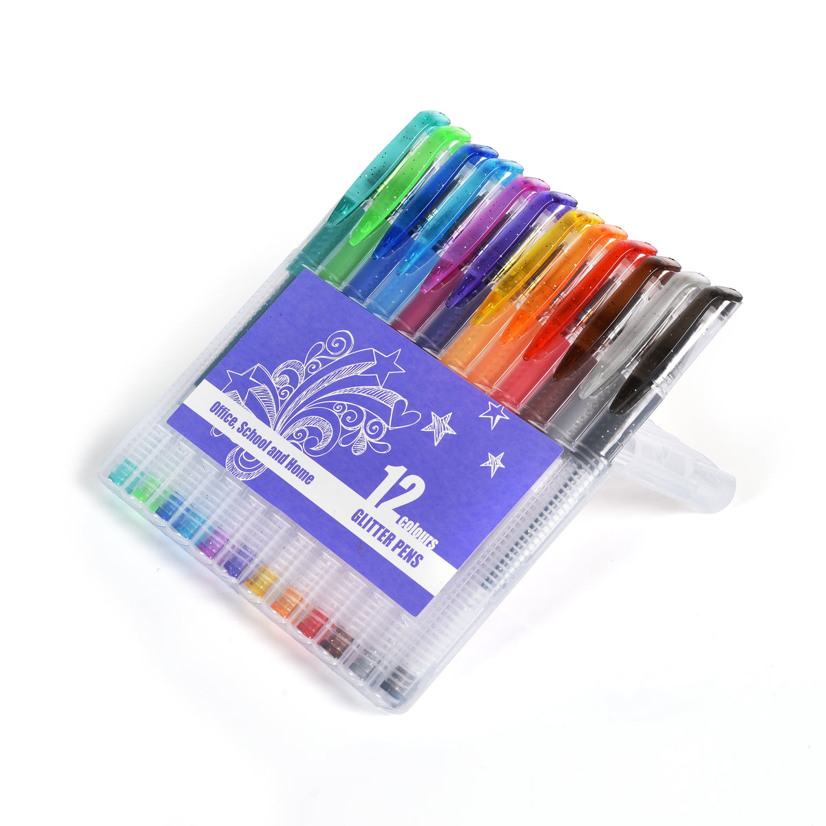 Glitterpennor OFFICE 12-pack