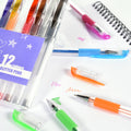 Glitterpennor OFFICE 12-pack
