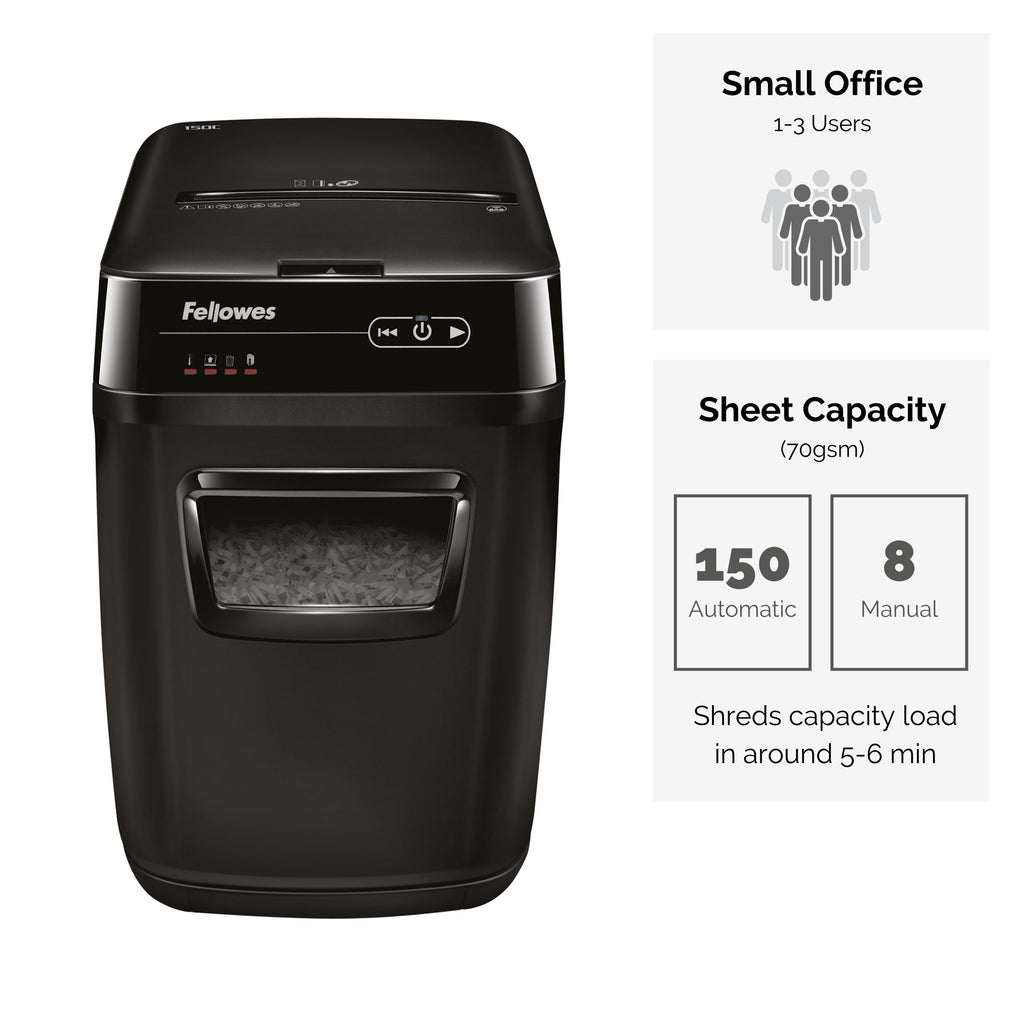 Fellowes Dokumentförstörare Automax 150C Svart