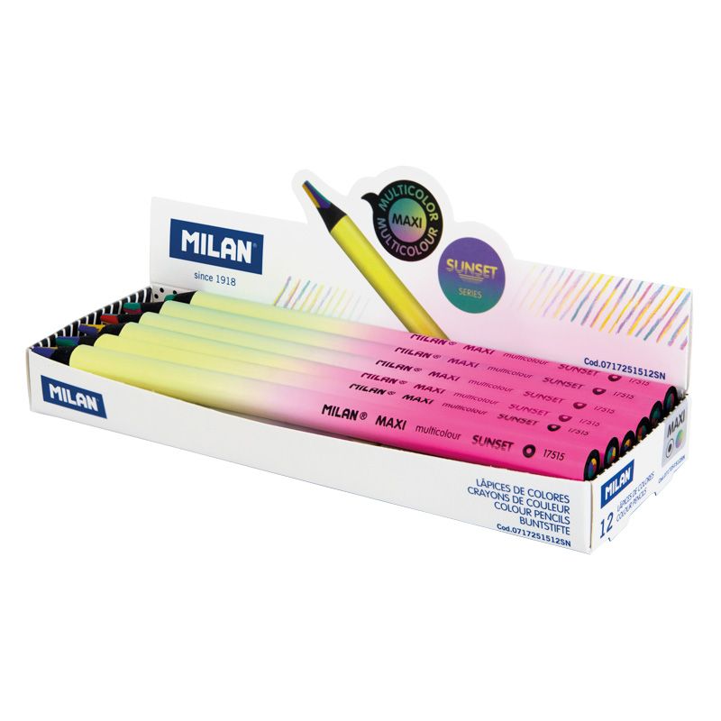 MILAN MAXI Färgpennor Sunset 12-pack