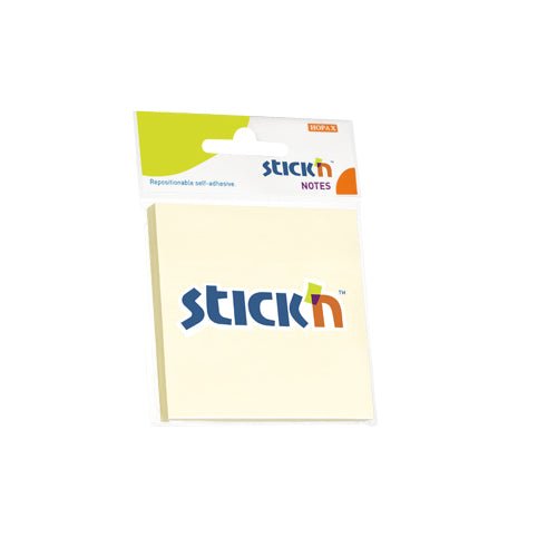 Stick'n Notisblock 100 blad Gul Butiksförpackning – 76 × 76 mm