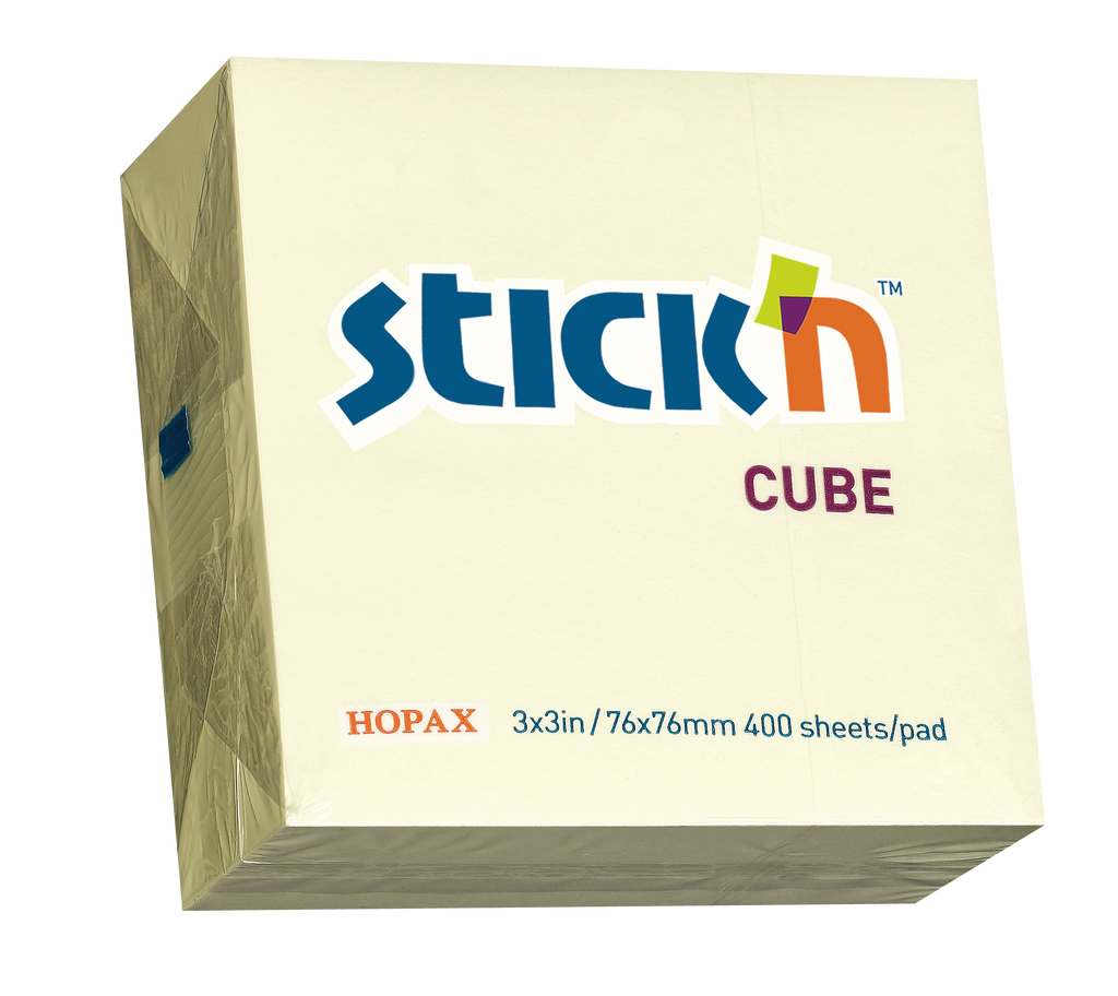 Stick'n Notiskub 76 × 76 400 blad Gul