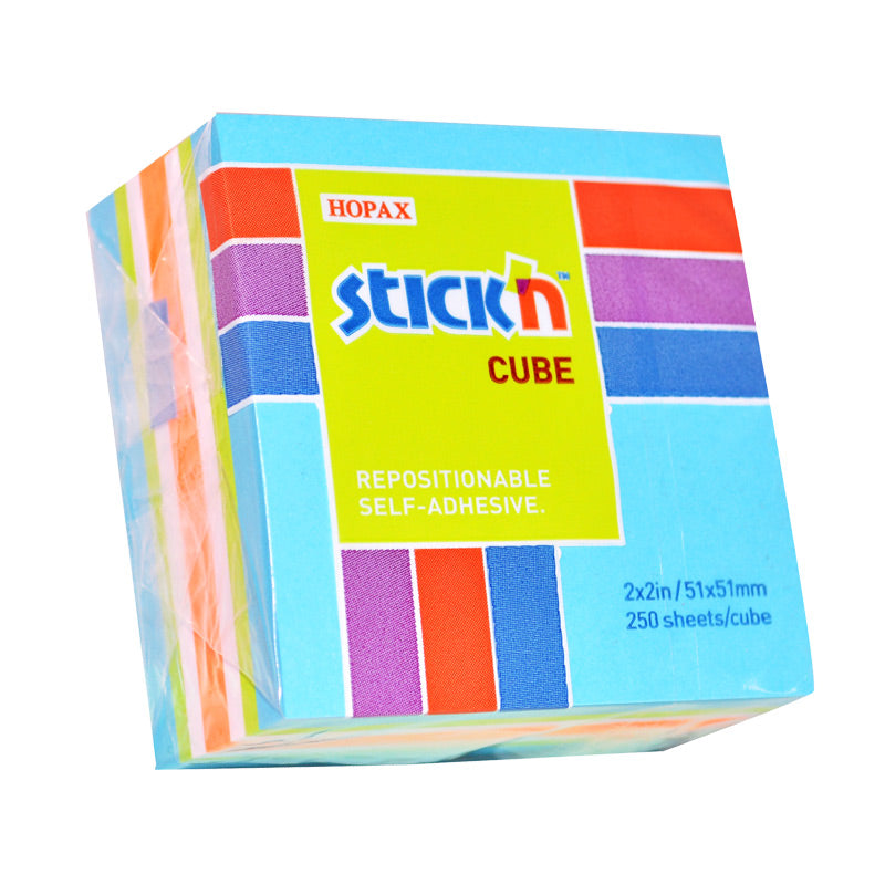 Stick'n Notiskub Mini 51 × 51 250 blad Sorterat Neon