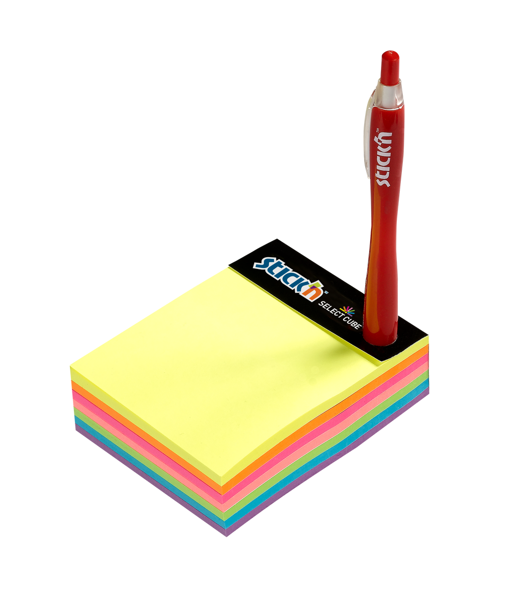 Stick'n Select Notiskub FSC 101 × 76 280 blad Sorterat Neon