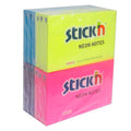 Stick'n Notisblock Sorterat Neon – 76 × 127 mm – 100 ark