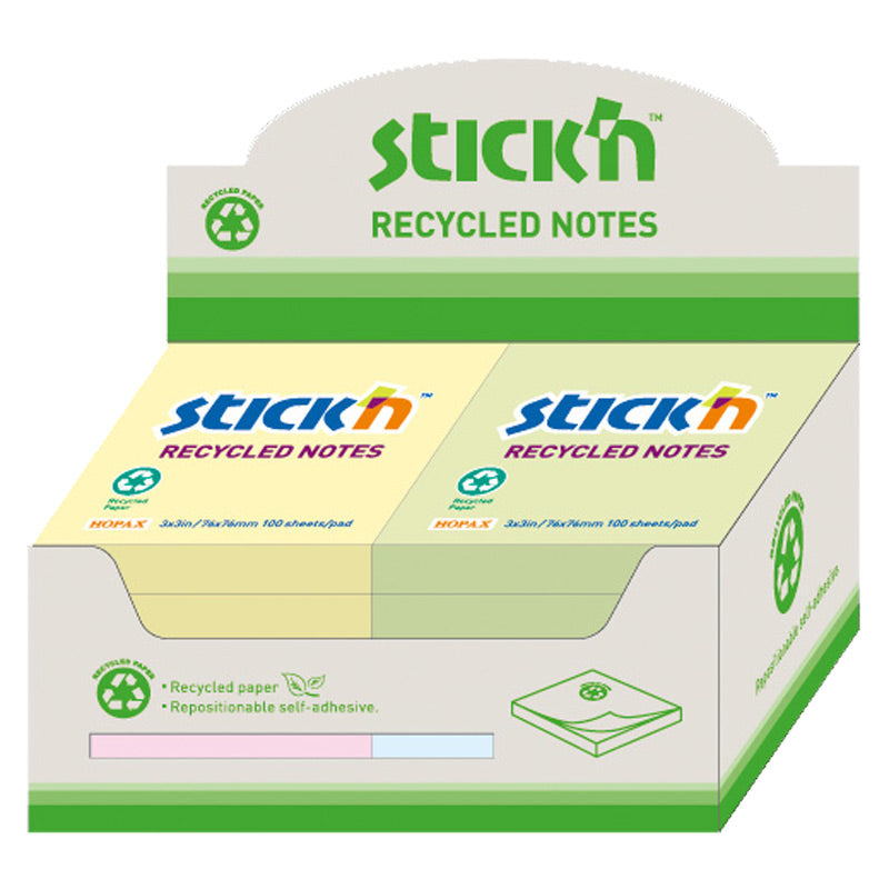 Stick'n Notisblock 100 blad Sorterat 12-pack