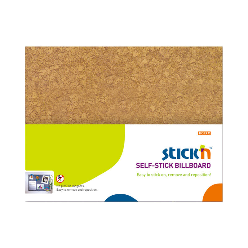 Stick'n Självhäftande Korktavla 46 × 58 cm – Brun
