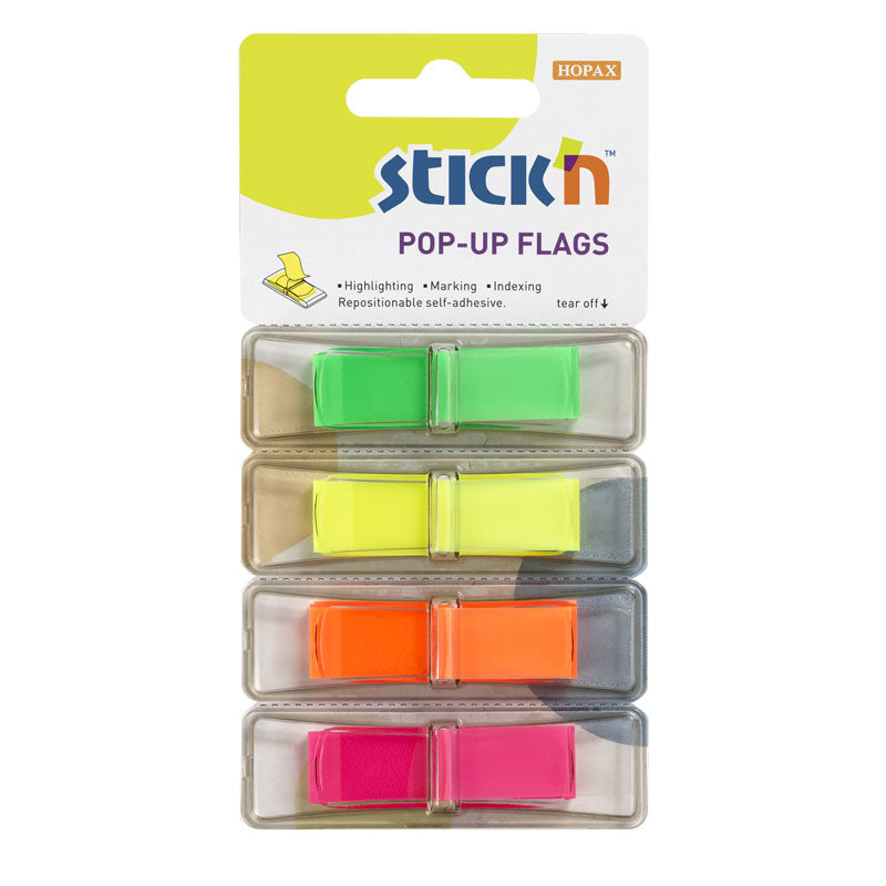 Stick'n PopUp Flikar 4 × 40st 45 × 12 mm Neon