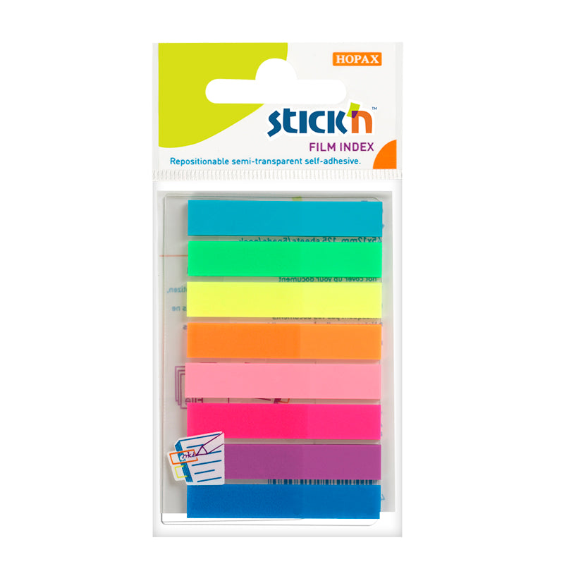 Stick'n Indexflikar PET Sorterat Neon