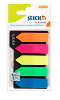 Stick'n Indexpilar PET 5st 45 × 12 25 blad Sorterat Neon