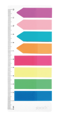 Stick'n Indexflikar PET Sorterat Neon – 45 × 12 mm – 25 ark – 4 st