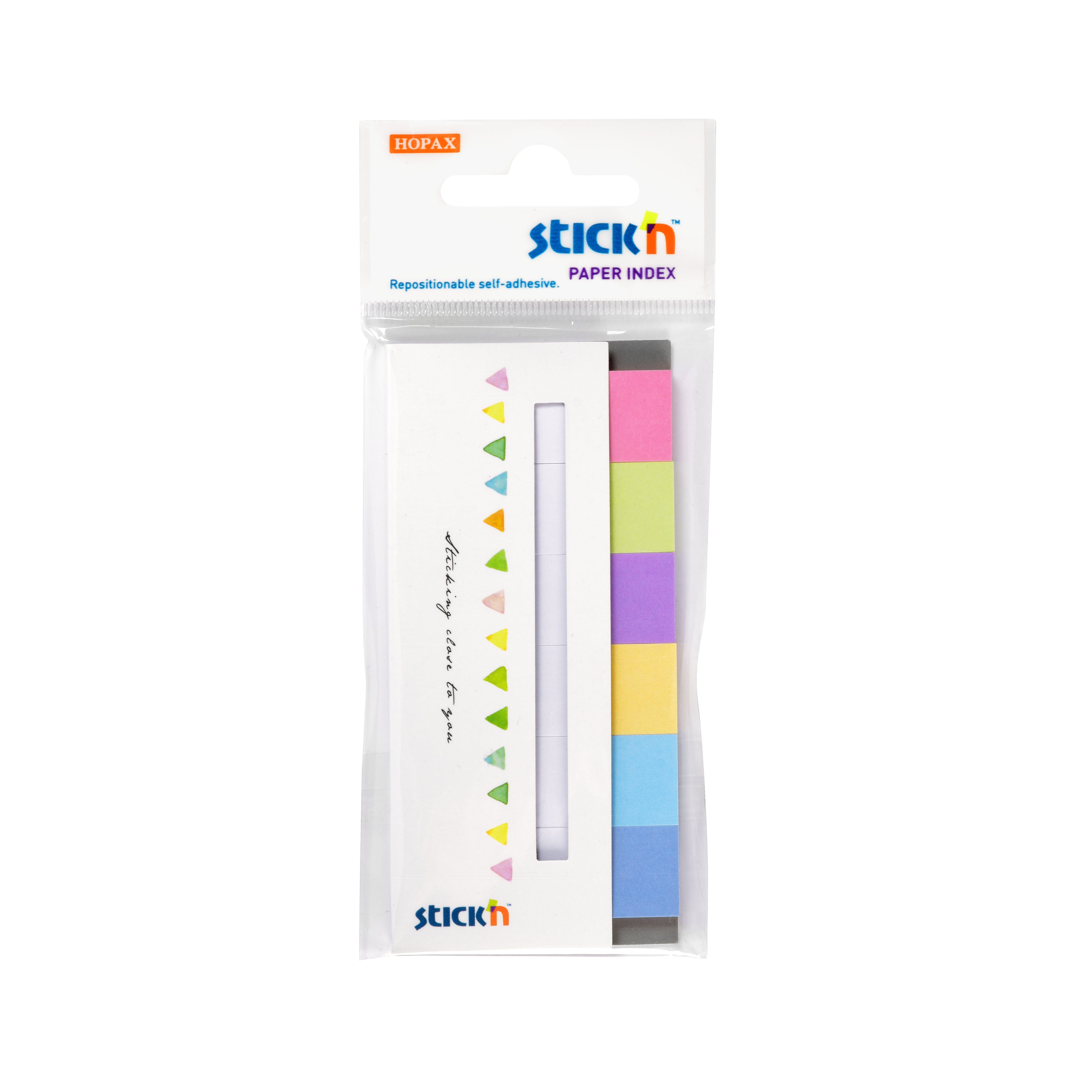 Stick'n Indexflikar Papper 6st 45 × 15 30 blad Sorterat Pastell